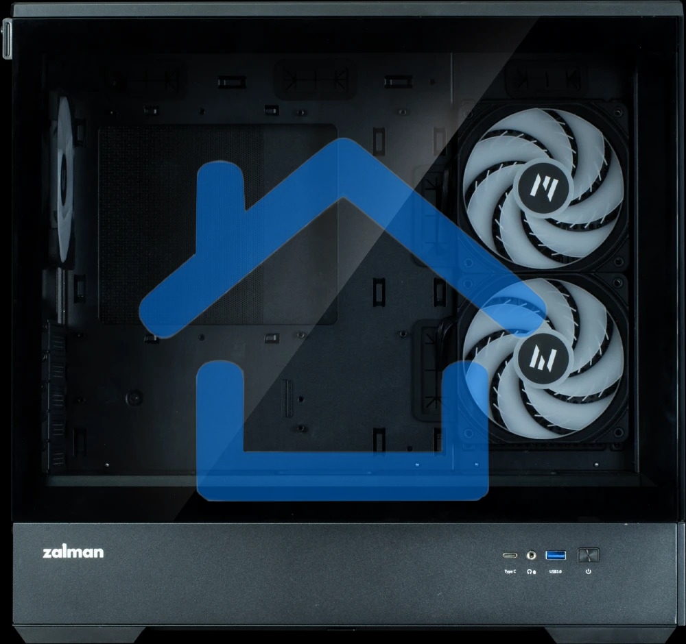 Компьютерный корпус ZALMAN P30 V2, MATX, черный, WINDOW, 2x3.5