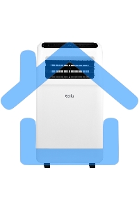 Кондиционер мобильный Ballu Aura BPAC-12 CP/N1_24Y 12000 BTU, 30 м², 52 дБ, охлаждение, осушение, белый