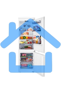 Встраиваемый холодильник Maunfeld MBF177SWGR Inverter белый двухкамерный 197/76 л, морозилка снизу, DeFrost