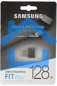 Флешка USB R/W Samsung FIT Plus, 128 Gb USB 3.1, 300 Mb/s