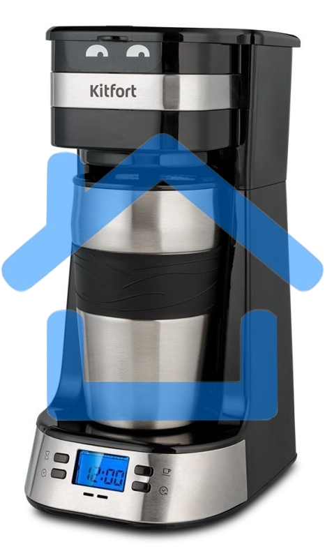 Кофеварка капельная Kitfort КТ-795 черный/нержавеющая сталь, исп. кофе - молотый, 0.42 л, 750 Вт.