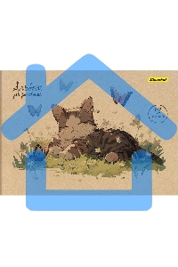 Альбом для рисования Silwerhof 12л. A4 Акварель на крафте 4 дизайна, картон скрепка