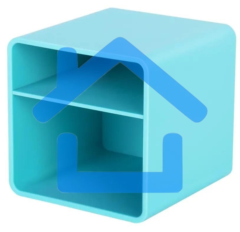 Подставка Deli ENS011blue Nusign 2 отделения для письменных принадлежностей, 84х84х86мм, синий, пластик