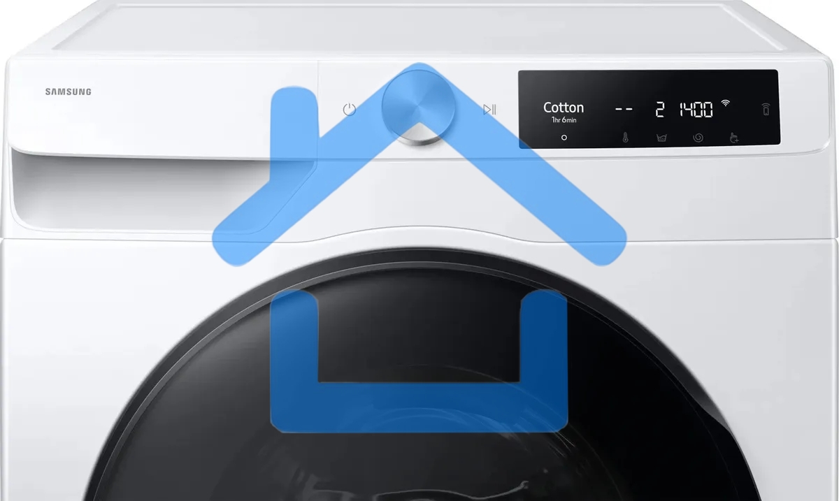 Стирально-сушильная машина Samsung WD11DG6B85BELP белый, загрузка фронтальная 11 кг, 1400 об/мин, класс: A