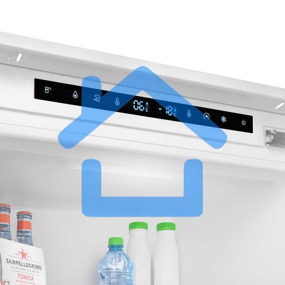 Встраиваемый холодильник Maunfeld MBF193SLFWGR Inverter белый двухкамерный 229/76 л морозилка снизу