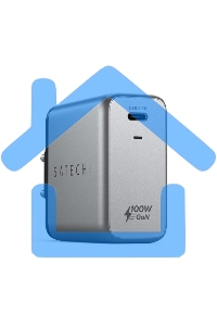 Сетевое зарядное устройство Satechi ST-UC100WSM-EU Charger 100W с технологией GaN Power, серый космос