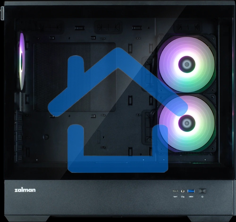 Компьютерный корпус ZALMAN P30 V2, MATX, черный, WINDOW, 2x3.5