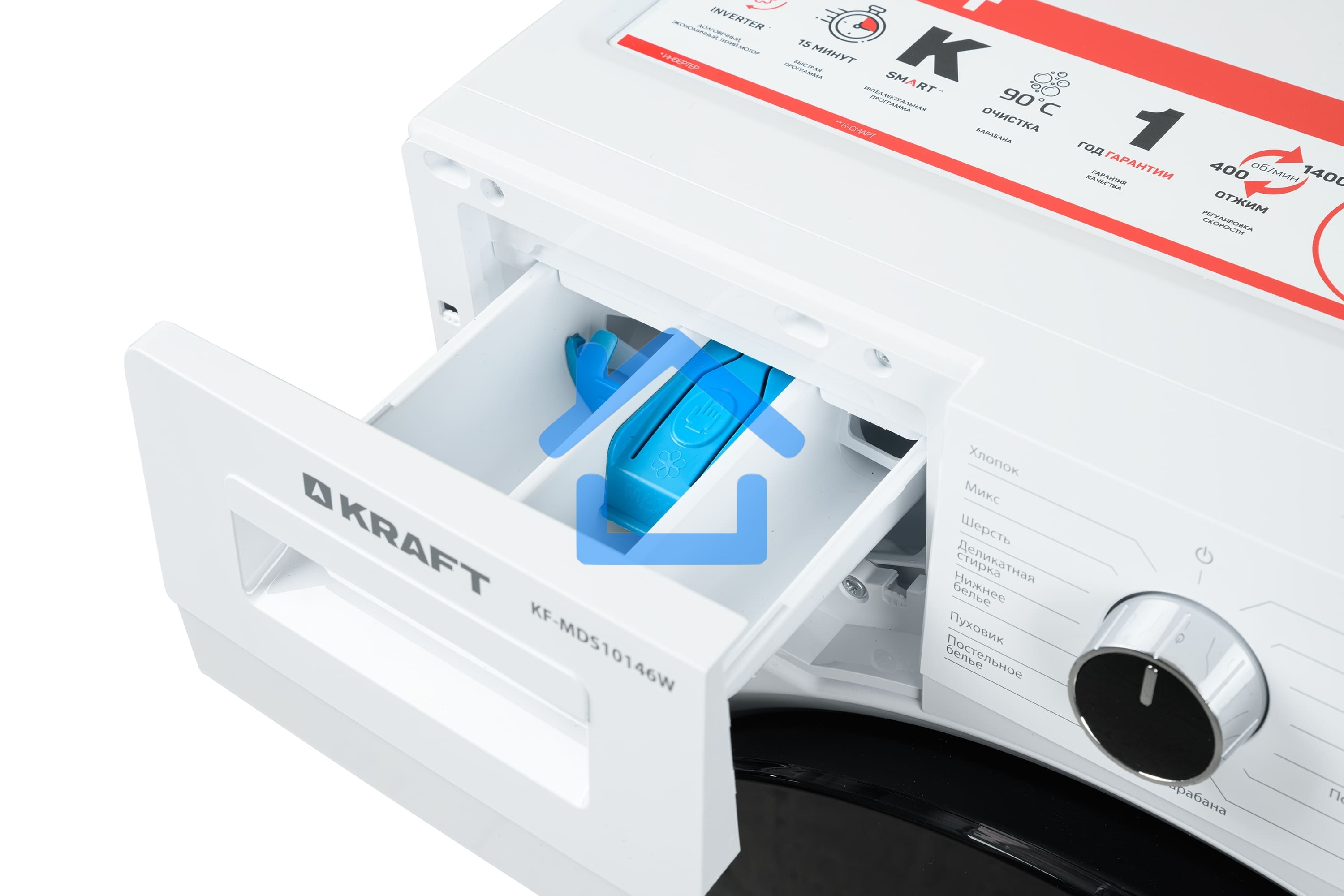Стиральная машина Kraft KF-MDS10146W белый, загрузка фронтальная 10 кг, 1400 об/мин., класс: А+++