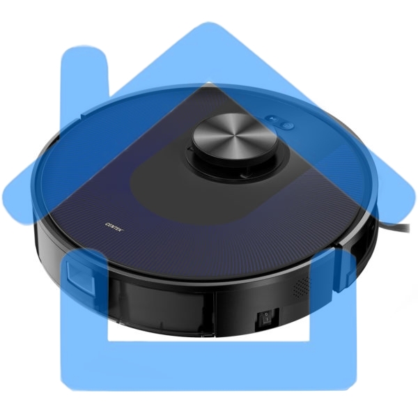 Робот-пылесос Centek CT-2741 черный/синий, 2600 мА·ч Li-Ion, уборка сухая/влажная, пылесборник контейнер 0.68 л