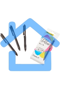 Набор ручек гелевых автоматическая Silwerhof NG Standart, d=0.5мм, черные чернила, коробка картонная (12шт)