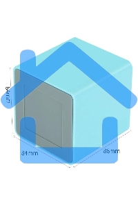 Подставка Deli ENS011blue Nusign 2 отделения для письменных принадлежностей, 84х84х86мм, синий, пластик