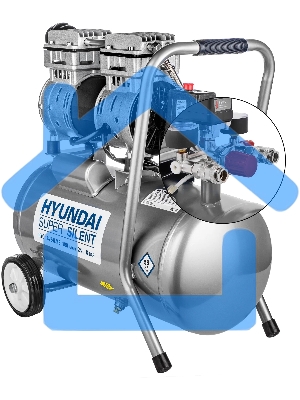 Компрессор поршневой Hyundai HYC 18224LMS безмасляный 180л/мин 24л 1000Вт серебристый