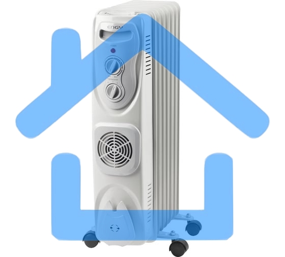 Обогреватель масляный Engy EN-1307F Classic (7 секций), белый, 2000 Вт, 25 м2, термостат