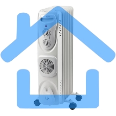 Обогреватель масляный Engy EN-1307F Classic (7 секций), белый, 2000 Вт, 25 м2, термостат