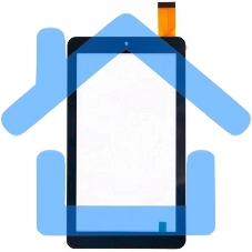 Сенсорное стекло (тачскрин) ZLD070038MQ72-F-A, черное