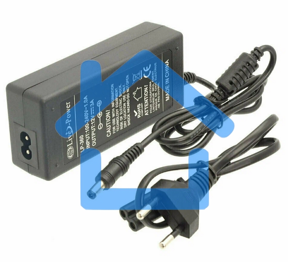 Блок питания для монитора и телевизора LCD 12V, 3.5A, 5.5x2.5мм OEM