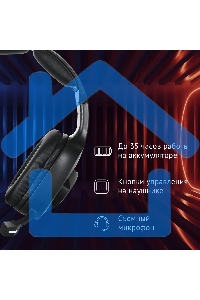 Наушники с микрофоном Оклик HS-L575G черный накладные BT оголовье (1895253)