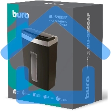 Шредер Buro Office BU-S900AF черный с автоподачей (секр.P-5) фрагменты 60лист. 21лтр. скрепки скобы пл.карты