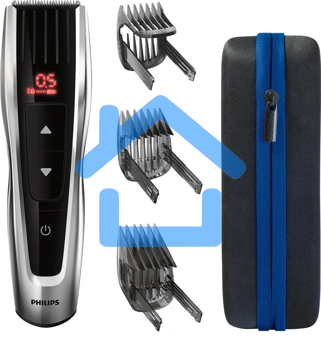 Машинка для стрижки Philips HC9420/15 серебристый/черный (насадок в компл:3шт)