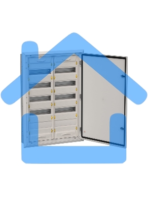 Корпус металлический IEK TITAN 5 ЩРв-120 (2х60) 880х625х130мм IP31 серый (одна дверь)