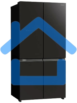 Холодильник Hitachi R-WB720VUC0 GMG серый стекло трехкамерный инвертер 372/196л морозилка снизу