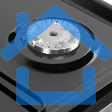 Плита газовая Maunfeld MGC50GCGR08D серый, конфорок 4 шт, духовка 59 л, 50 см x 89 см x 65 см