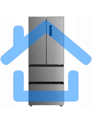 Холодильник Бирюса FD 431 I нержавеющая сталь трехкамерный 244/147 л морозилка снизу