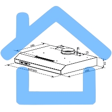 Вытяжка подвесная HOMSair Horizontal 50 белый, 50 см, 420 куб. м/ч, 45 дБ