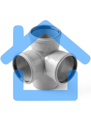 Крестовина 2-х плоскостная (Полипропилен) 110x110x110/87,5