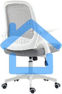 Кресло компьютерное Cactus CS-WMC212-GY белый/серый, сетка/ткань