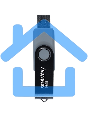 Флешка USB SmartbuyTwist Black (SB016 Gb2TWK), 16 Gb, USB 2.0, R/W 15/12, черный