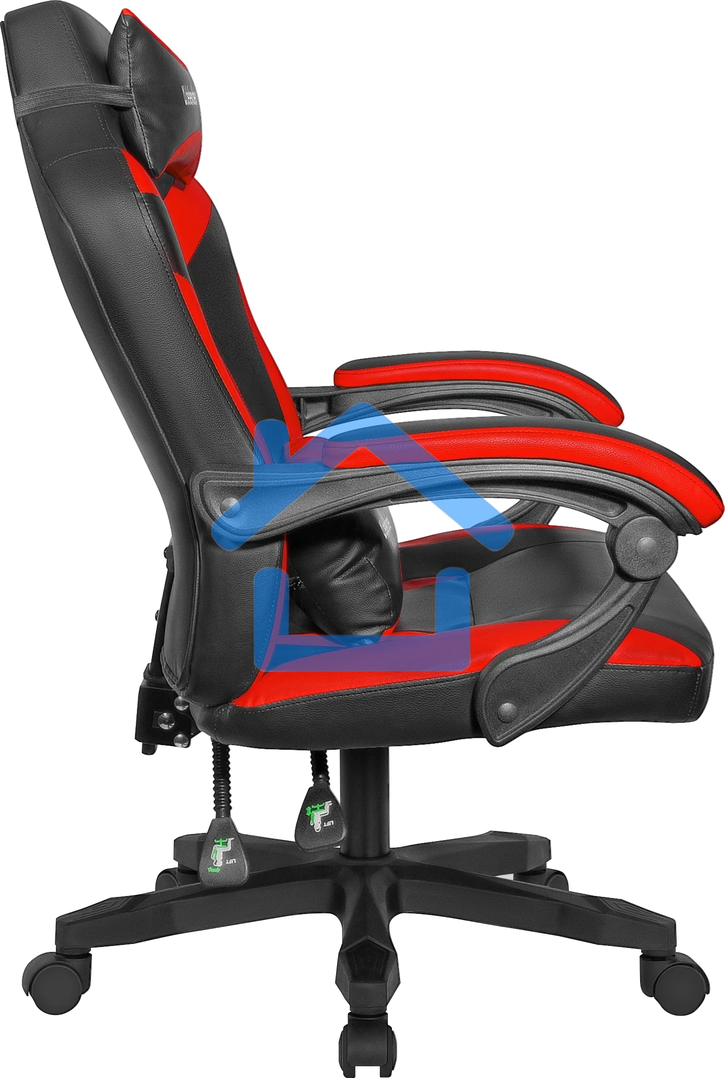 Кресло игровое Defender Master черный/Красный, полиуретан, 50мм