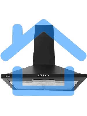 Вытяжка каминная Simfer 8563SM черный, 50 см, 550 м³/ч, 55 дБ