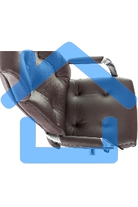 Кресло руководителя Бюрократ _DAO/BROWN коричневый, кожа, крестовина алюминий