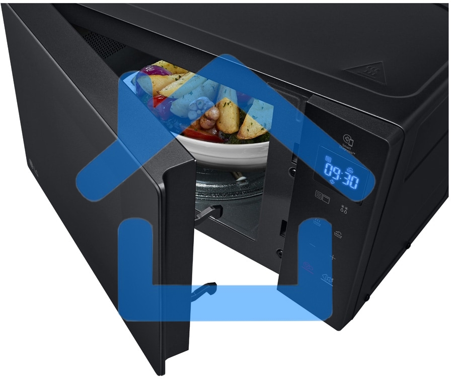 Микроволновая печь LG MH6032GAS черный, 20 л, 700 Вт, переключатели - сенсор