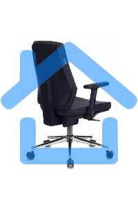 Кресло компьютерное Бюрократ CH-545SL серый 38-417, крестовина металл хром