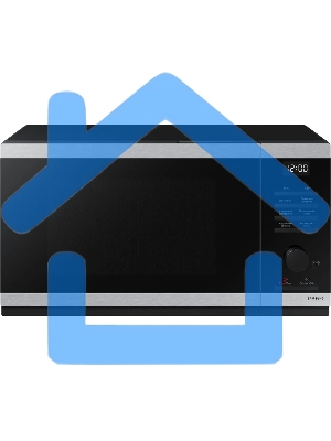 Микроволновая печь Samsung MG23DG4524ATBW нержавеющая сталь/черный 23л. 800Вт переключатели - поворотный механизм