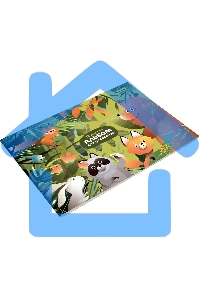 Альбом для рисования Silwerhof 12л. A4 Джунгли 4 дизайна, картон скрепка