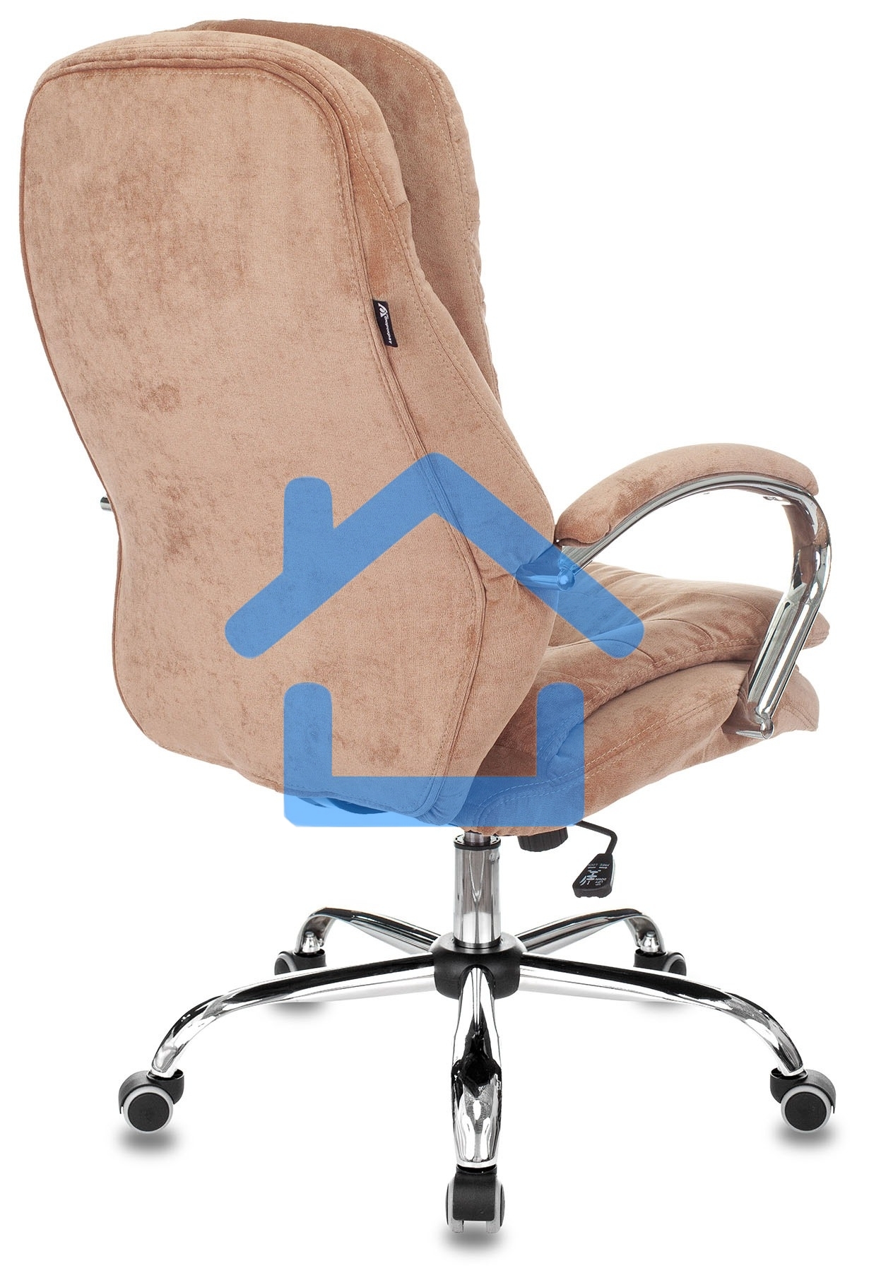 Кресло руководителя Бюрократ T-9950SL Fabric светло-коричневый Velvet 90, крестовина металл хром