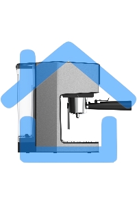 Кофеварка рожковая+капсульная BQ CM3003 стальной/черный, исп. кофе - молотый/капсулы Dolce gusto, Nespresso, 1 л, 950 Вт, 19 бар