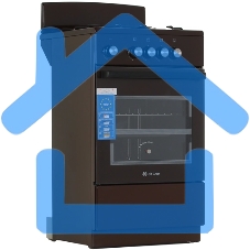 Плита газовая De Luxe 5040.48Г (Щ) 014 коричневый, конфорок 4 шт, духовка 46 л, 50 см x 85 см x 50 см