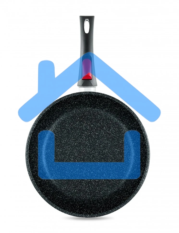 Сковорода НМП Литая L18028i, 28 см серый