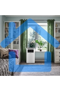 Кондиционер мобильный Ballu Aura BPAC-12 CP/N1_24Y 12000 BTU, 30 м², 52 дБ, охлаждение, осушение, белый