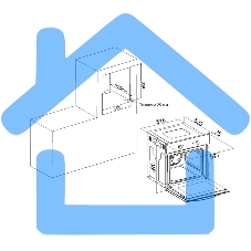 Духовой шкаф электрический встраиваемый HOMSair OES660WH01 белый