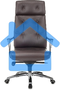 Кресло руководителя Бюрократ _DAO/BROWN коричневый, кожа, крестовина алюминий