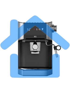 Кофеварка рожковая+капсульная BQ CM3003 стальной/черный, исп. кофе - молотый/капсулы Dolce gusto, Nespresso, 1 л, 950 Вт, 19 бар