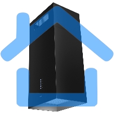 Вытяжка пристенная островная Maunfeld Bath Isla 402 черный, 40 см, 1150 куб. м/ч, 52 дБ