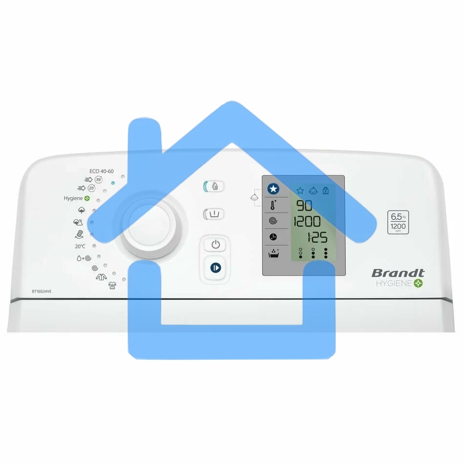 Стиральная машина BRANDT BT16524VE белый, загрузка вертикальная 6.5 кг, 1200 об/мин., класс: D