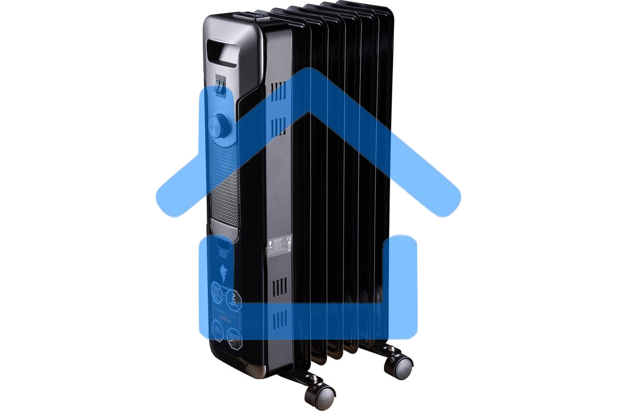 Обогреватель масляный Leonord LE-1907 (7 секций) черный, 1500 Вт, 10 м2, термостат