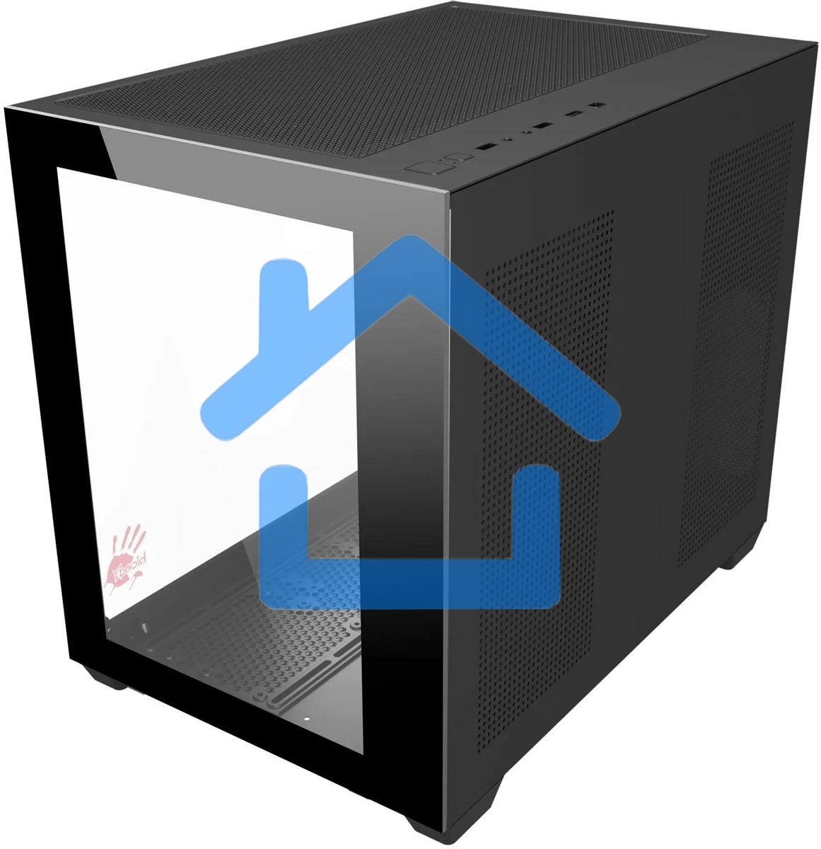 Компьютерный корпус Bloody BD-CC108 черный без БП mATX 9x120мм 2xUSB 3.0 audio bott PSU